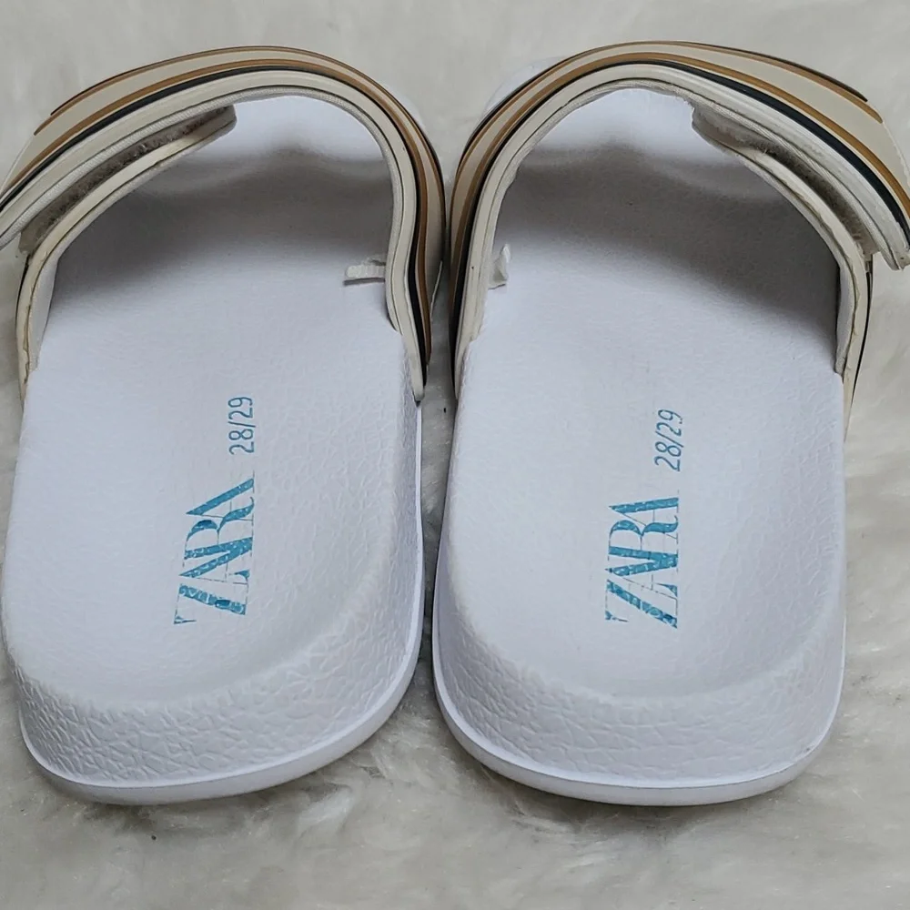 ZARA Kids Toddler Stripe Slides EUR Size 28/29 U.S. Size 11/11